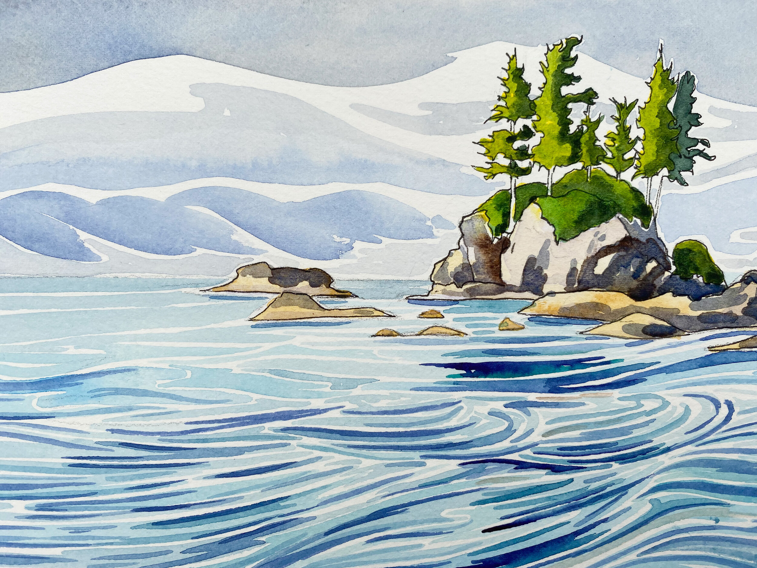 How To Paint Movement In Water Using Watercolour